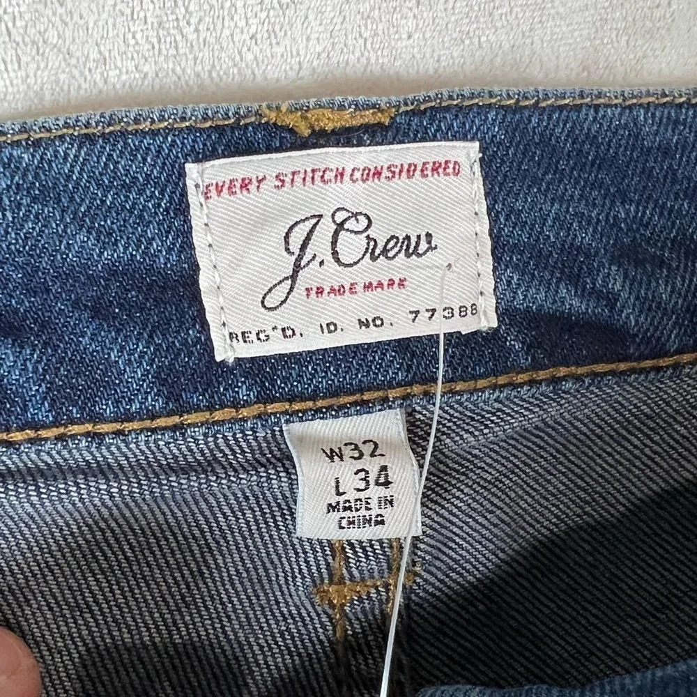 NWT J. Crew 770 32W 34L Dark Wash Classic Indigo Jeans Premium Denim C18